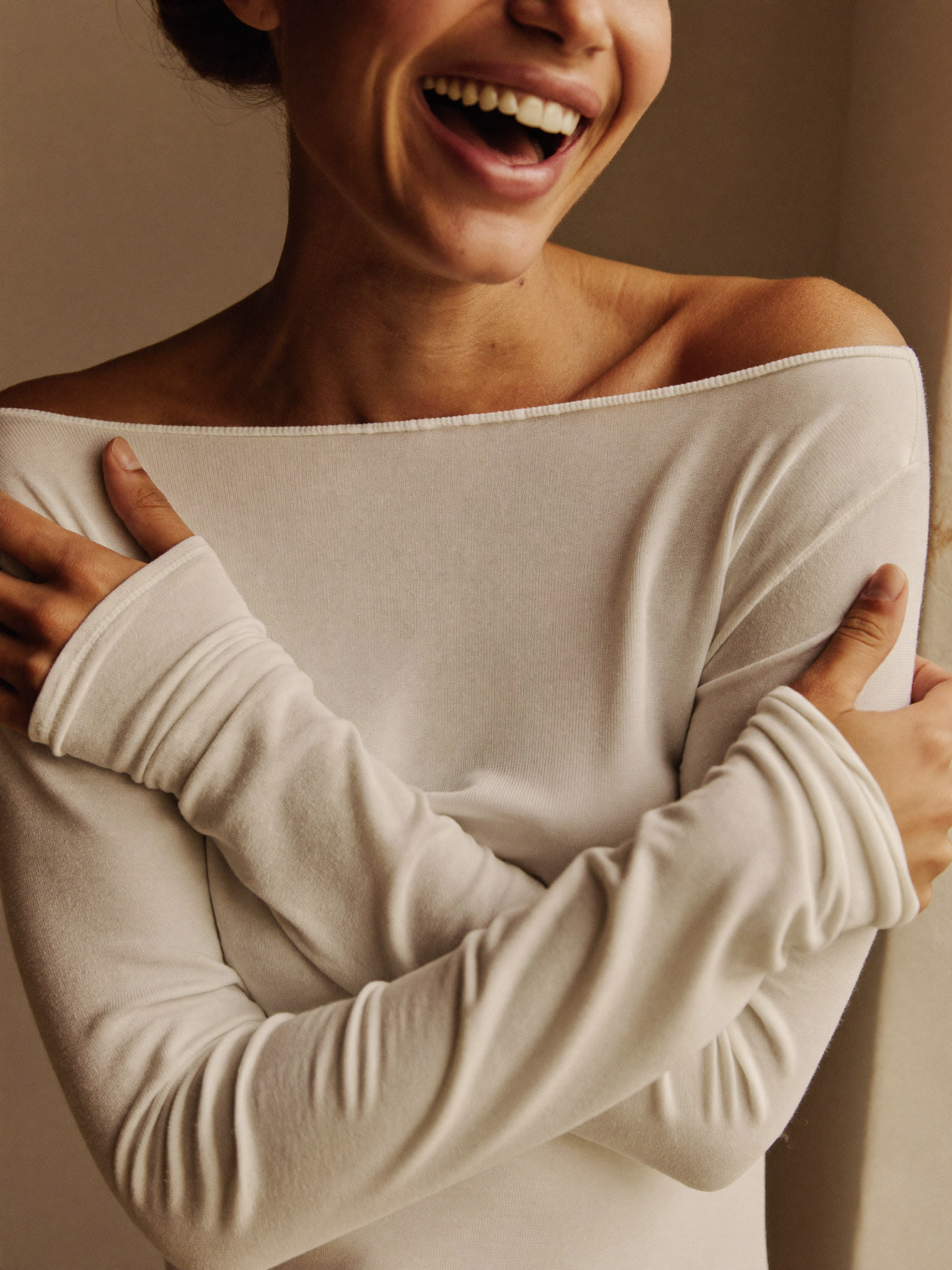A confident woman at ease, some time after her lift